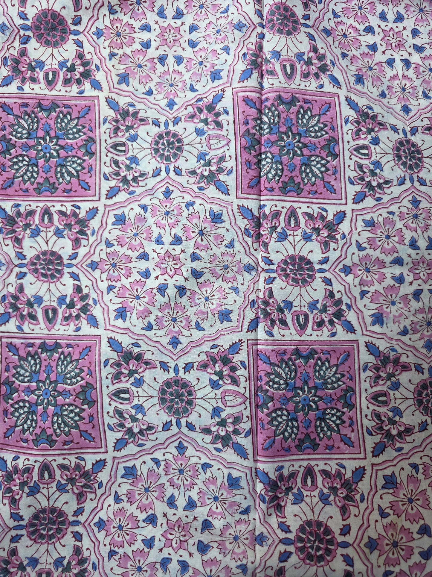 Pure Soft Cotton Handblock Printed Fabric