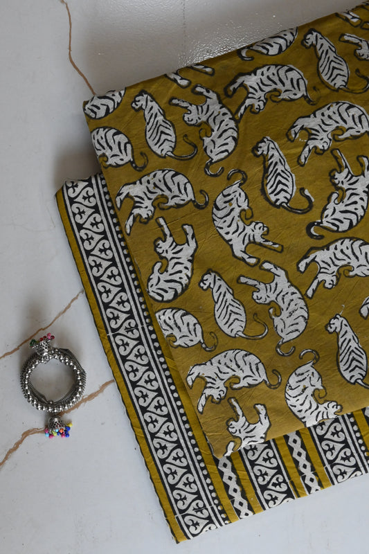 Pure Soft Cotton Handblock Printed 2PC Top-Bottom Suit Set (2.50 Meter Each)