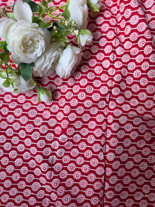 Pure Soft Cotton Handblock Printed Fabric