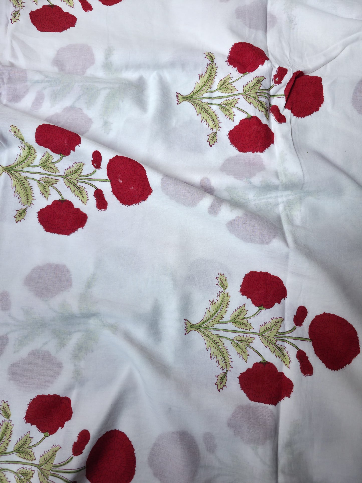 Pure Soft Cotton Handblock Printed Fabric