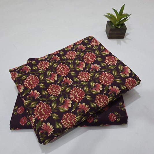 Pure Soft Cotton Handblock Printed 2PC Top-Bottom Suit Set