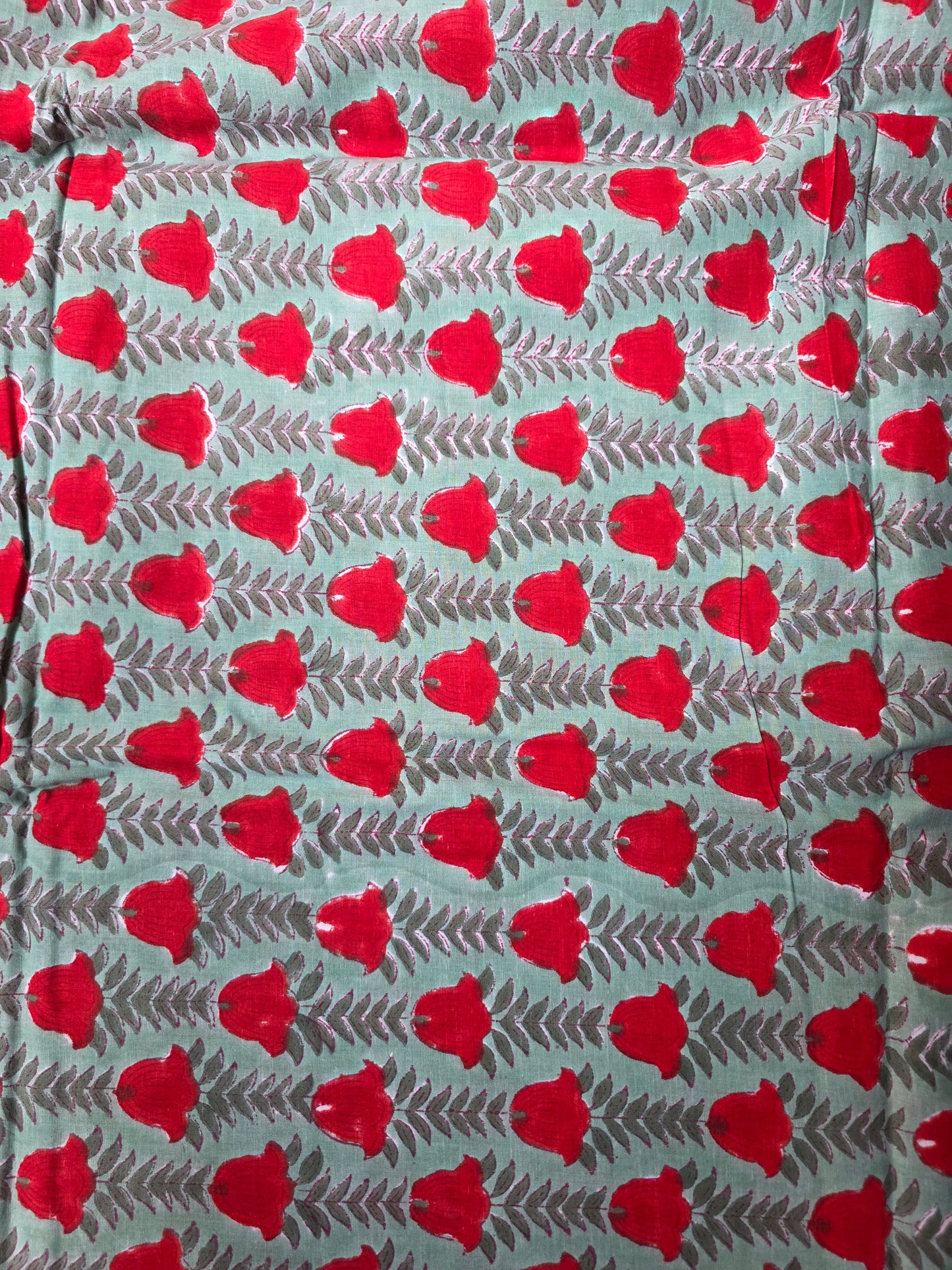 Pure Soft Cotton Handblock Printed Fabric