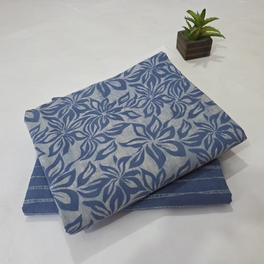 Pure Soft Cotton Handblock Printed 2PC Top-Bottom Suit Set
