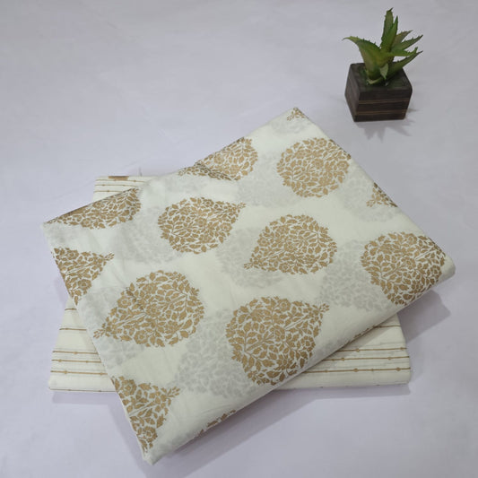 Pure Soft Cotton Handblock Printed 2PC Top-Bottom Suit Set
