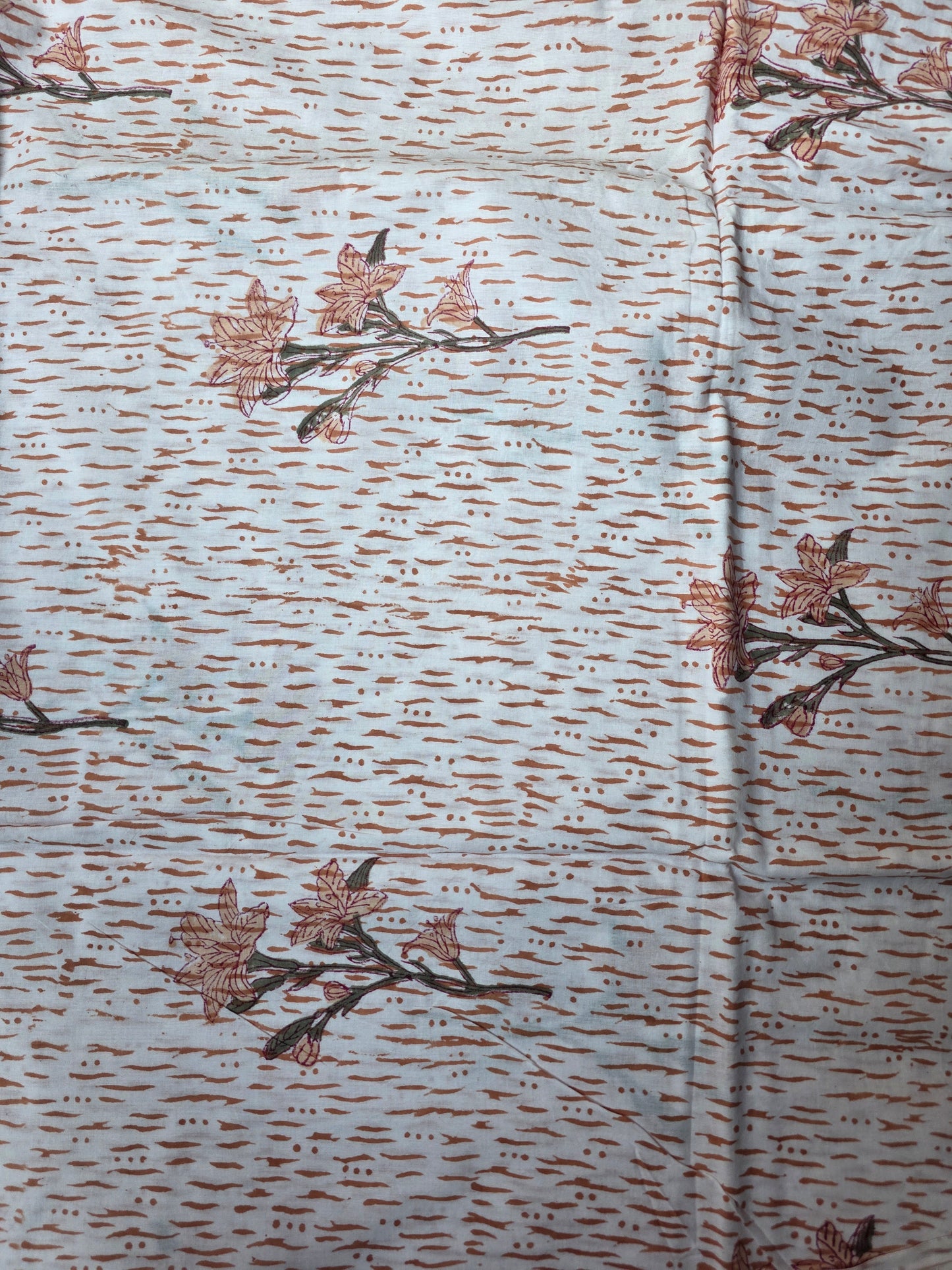 Pure Soft Cotton Handblock Printed Fabric