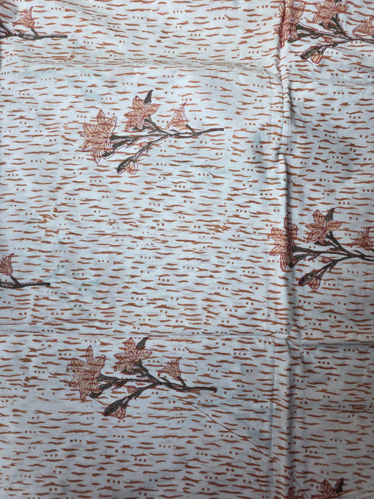 Pure Soft Cotton Handblock Printed Fabric