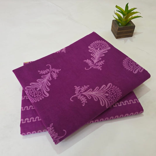 Pure Cotton Handblock Printed 2PC Top-Bottom Suit Set