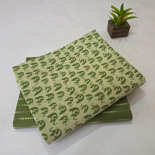 Pure Cotton Handblock Printed 2PC Top-Bottom Suit Set