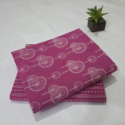 Pure Cotton Handblock Printed 2PC Top-Bottom Suit Set