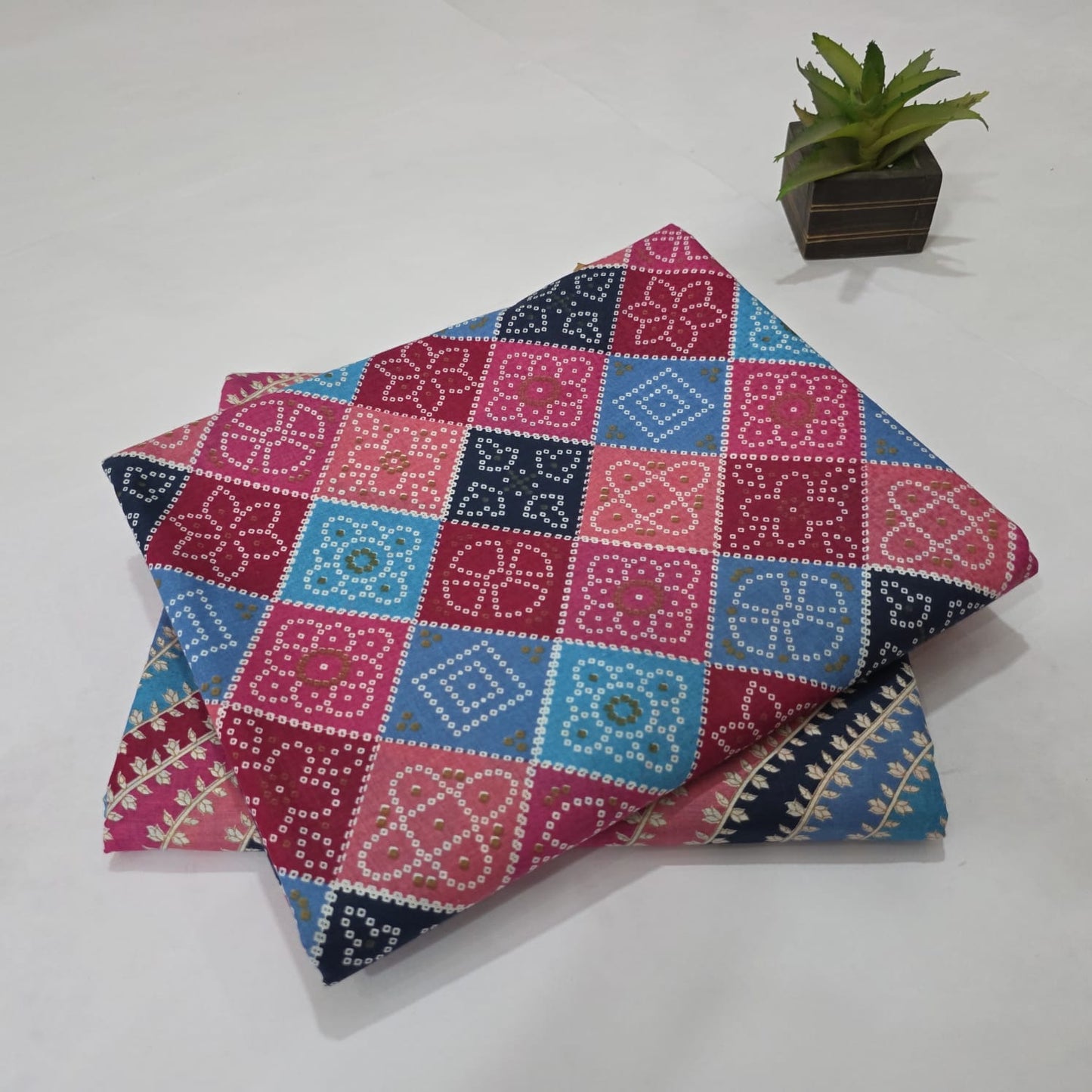 Pure Soft Cotton Handblock Printed 2PC Top-Bottom Suit Set