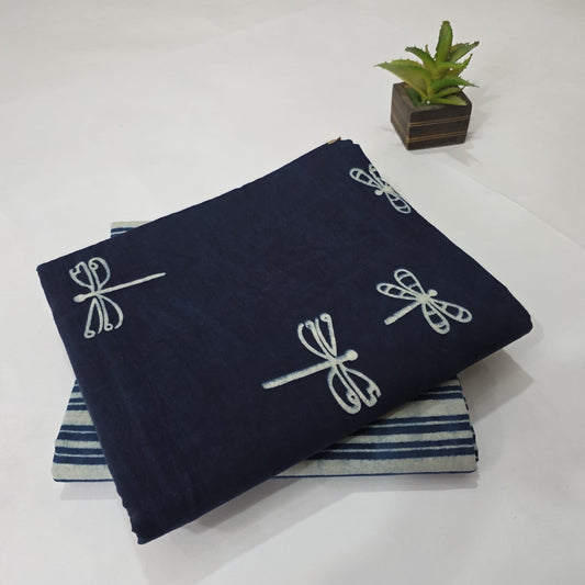 Pure Soft Cotton Handblock Printed 2PC Top-Bottom Suit Set