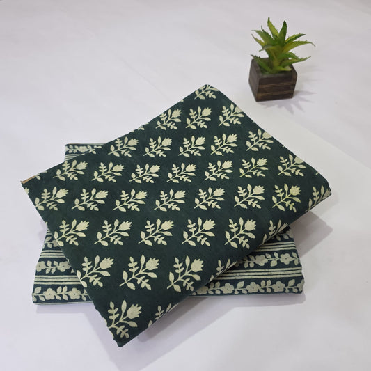 Pure Cotton Handblock Printed 2PC Top-Bottom Suit Set