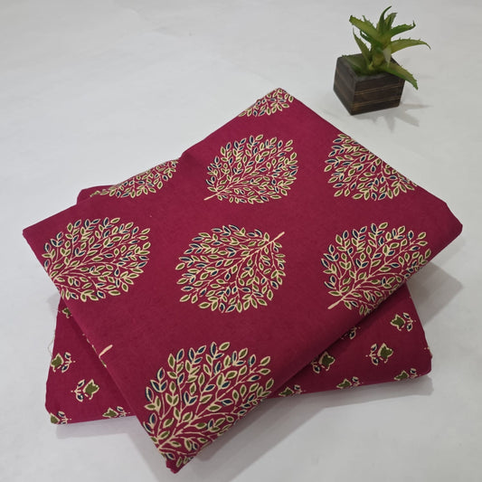 Pure Soft Cotton Handblock Printed 2PC Top-Bottom Suit Set