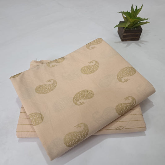 Pure Soft Cotton Handblock Printed 2PC Top-Bottom Suit Set