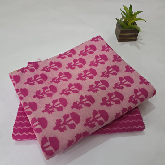 Pure Soft Cotton Handblock Printed 2PC Top-Bottom Suit Set
