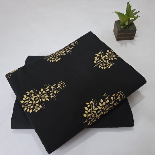 Pure Soft Cotton Handblock Printed 2PC Top-Bottom Suit Set