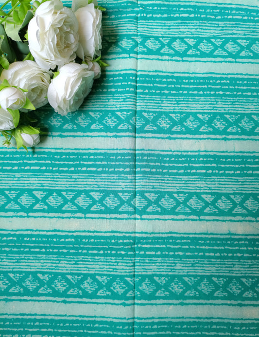 (Pre-cut 2.50 Meter ) Pure Soft Cotton Hand Block Printed Fabric