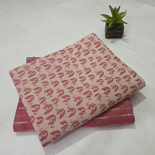 Pure Cotton Handblock Printed 2PC Top-Bottom Suit Set