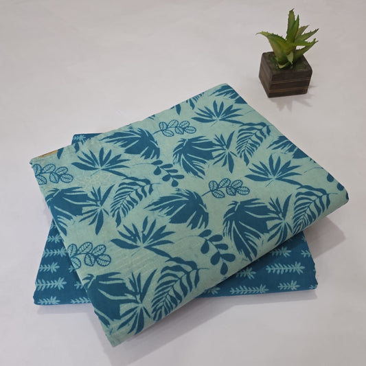 Pure Soft Cotton Handblock Printed 2PC Top-Bottom Suit Set