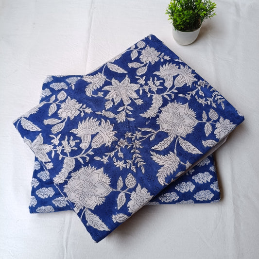 Pure Soft Cotton Handblock Printed 2PC Top-Bottom Suit Set