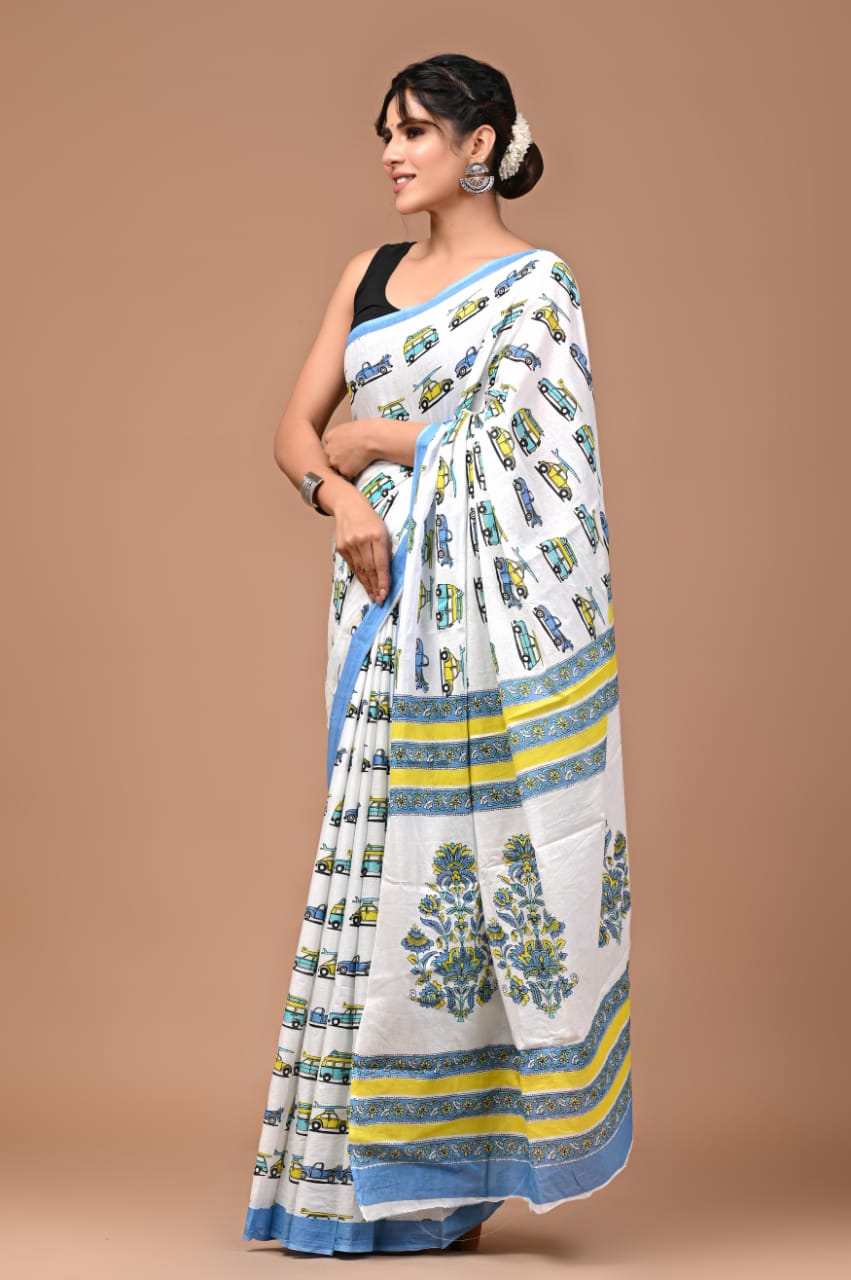 Pure Soft Cotton Saree With Blouse Piece