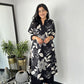Premium Floral Fine Cotton Printed A-Line Pattern Kurti-Palazzo Set