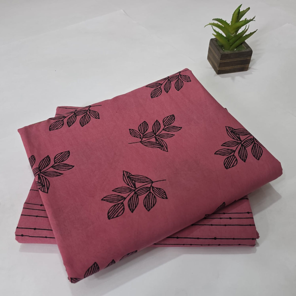 Pure Soft Cotton Handblock Printed 2PC Top-Bottom Suit Set