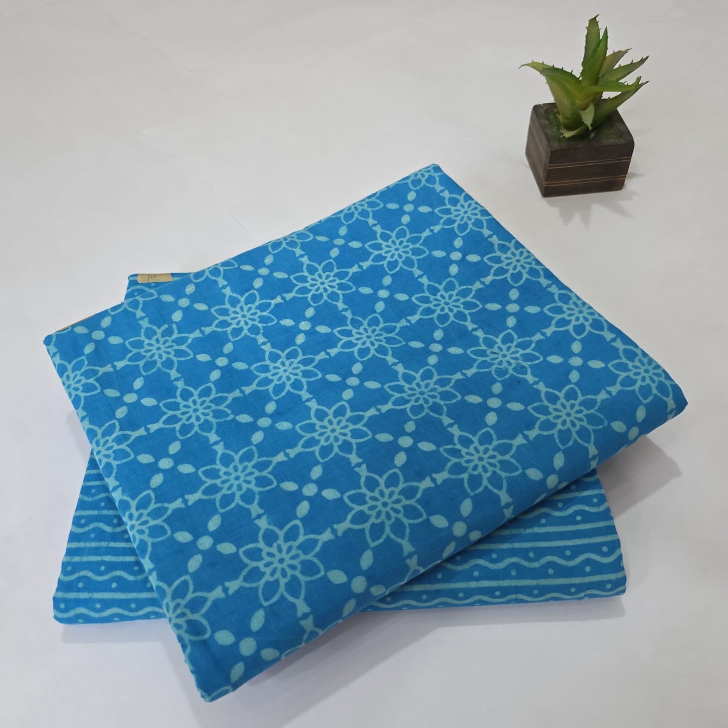 Pure Soft Cotton Handblock Printed 2PC Top-Bottom Suit Set