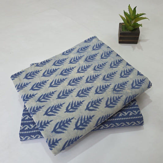 Pure Soft Cotton Handblock Printed 2PC Top-Bottom Suit Set