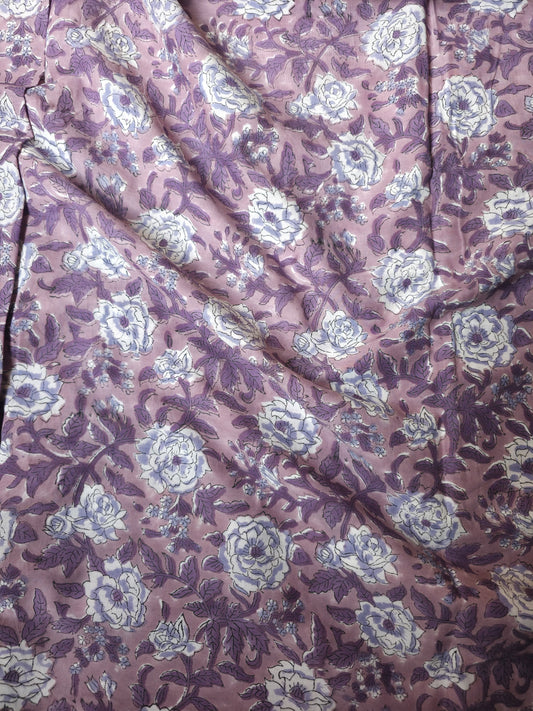 Pure Soft Cotton Handblock Printed Fabric
