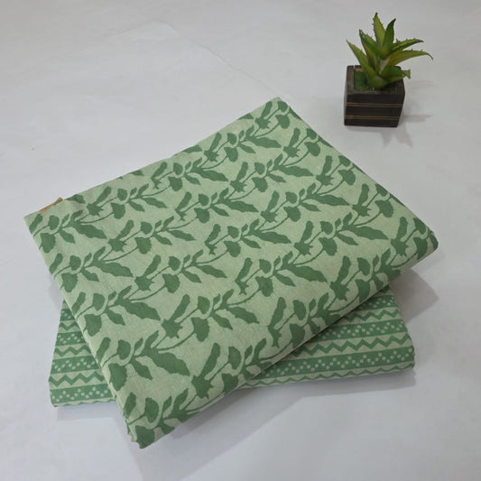 Pure Soft Cotton Handblock Printed 2PC Top-Bottom Suit Set