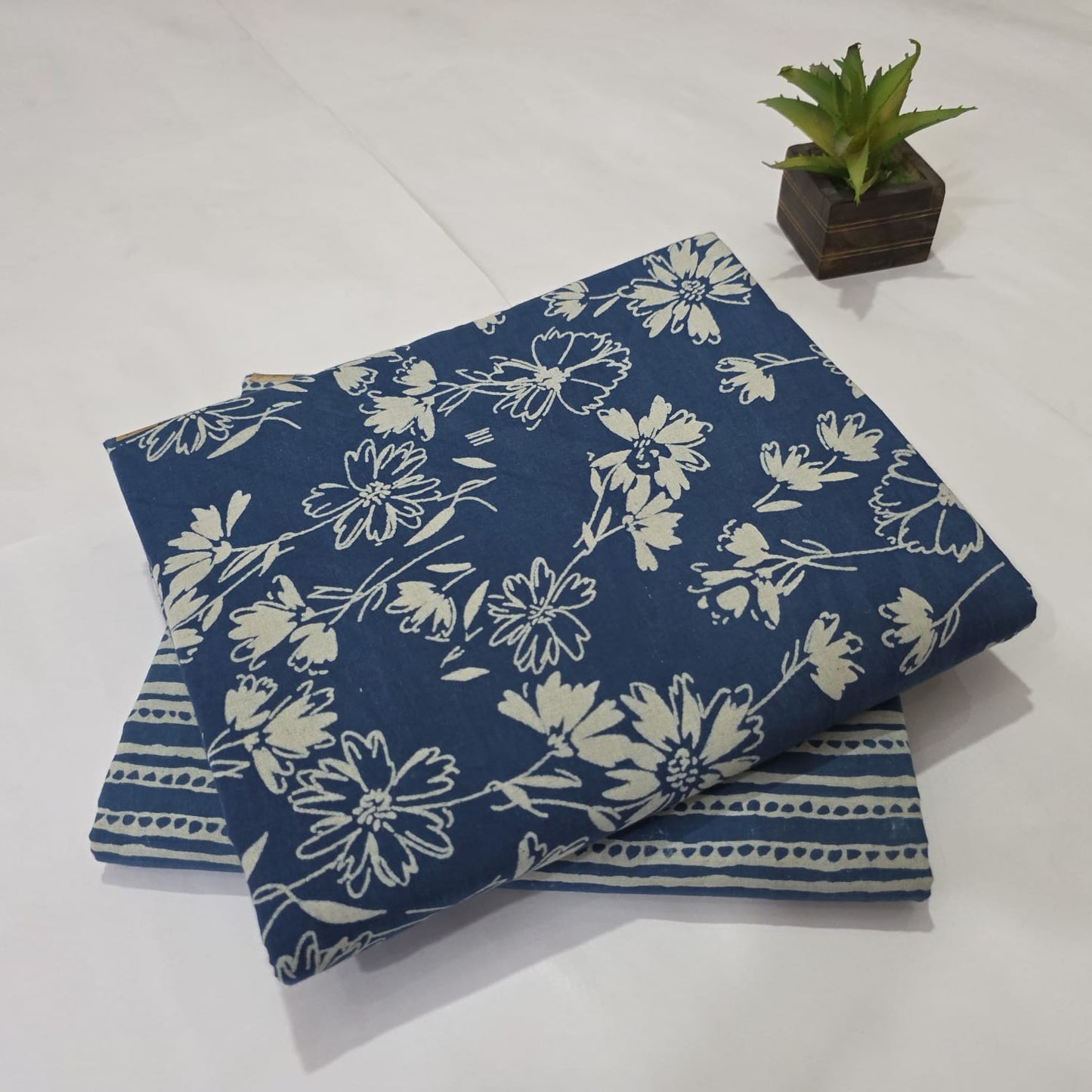Pure Cotton Handblock Printed 2PC Top-Bottom Suit Set