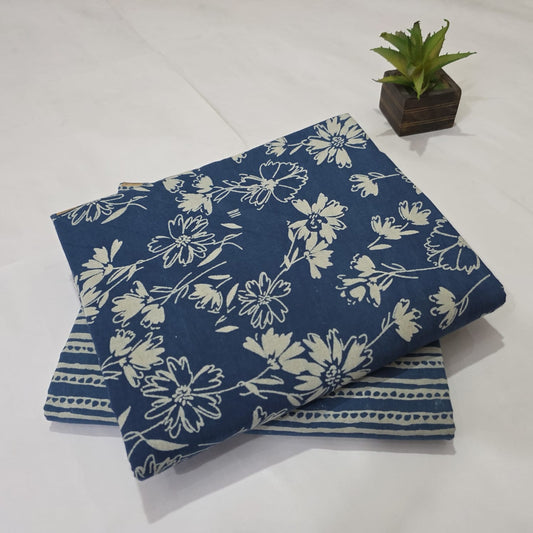 Pure Cotton Handblock Printed 2PC Top-Bottom Suit Set
