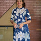 Premium Floral Fine Cotton Printed A-Line Pattern Kurti-Palazzo Set
