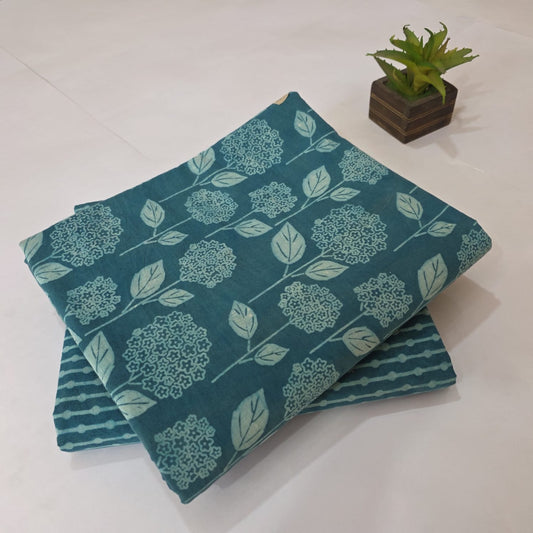 Pure Cotton Handblock Printed 2PC Top-Bottom Suit Set