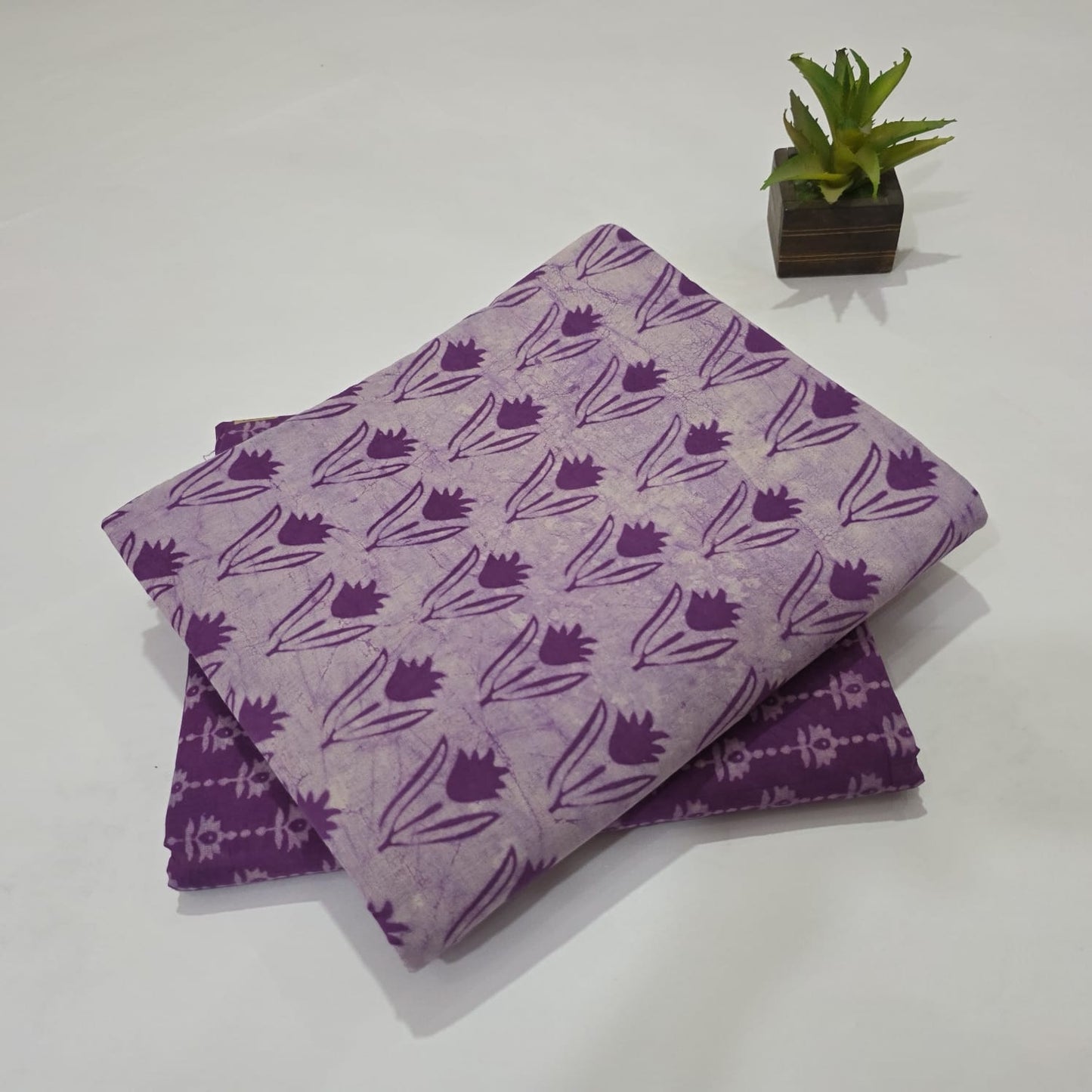 Pure Cotton Handblock Printed 2PC Top-Bottom Suit Set