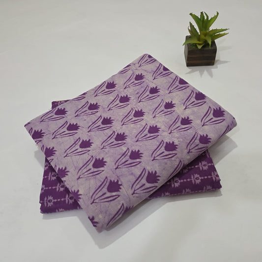 Pure Cotton Handblock Printed 2PC Top-Bottom Suit Set