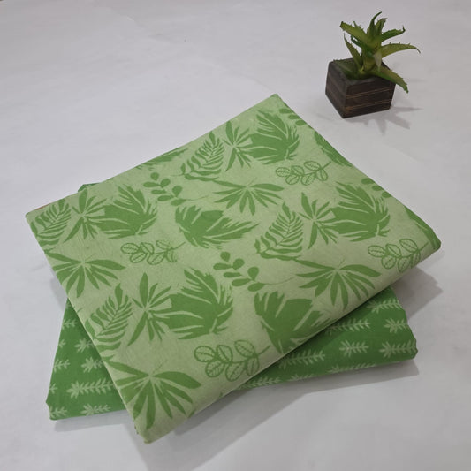 Pure Soft Cotton Handblock Printed 2PC Top-Bottom Suit Set