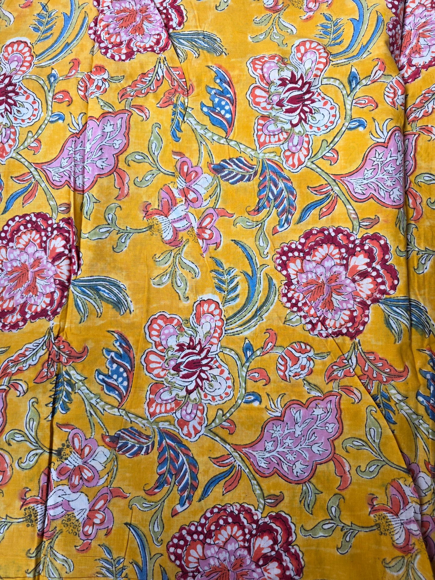 Pure Soft Cotton Handblock Printed Fabric