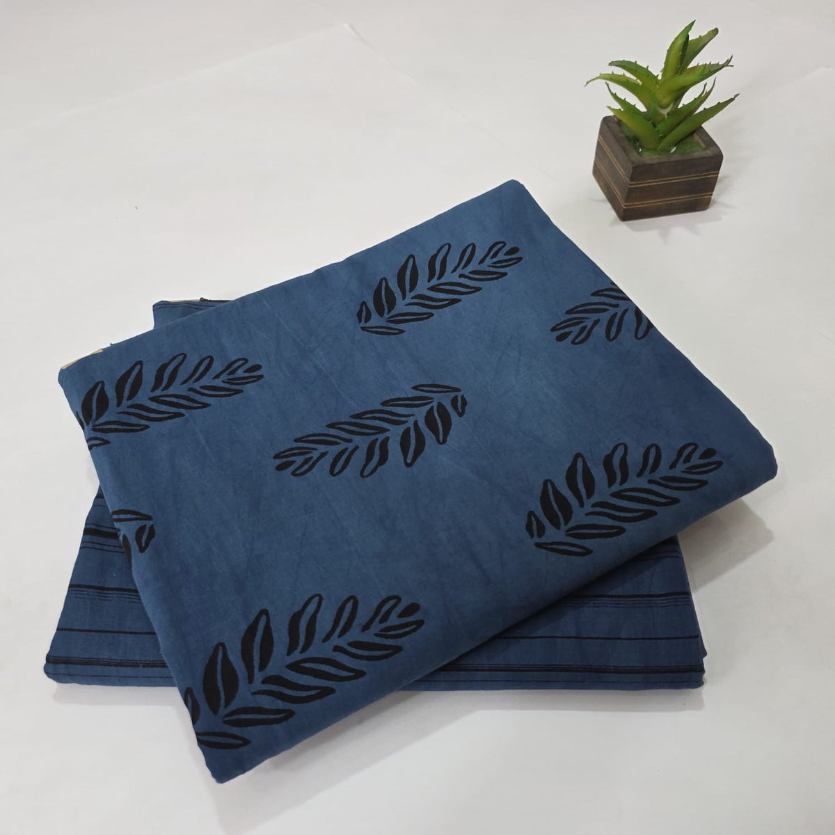 Pure Soft Cotton Handblock Printed 2PC Top-Bottom Suit Set