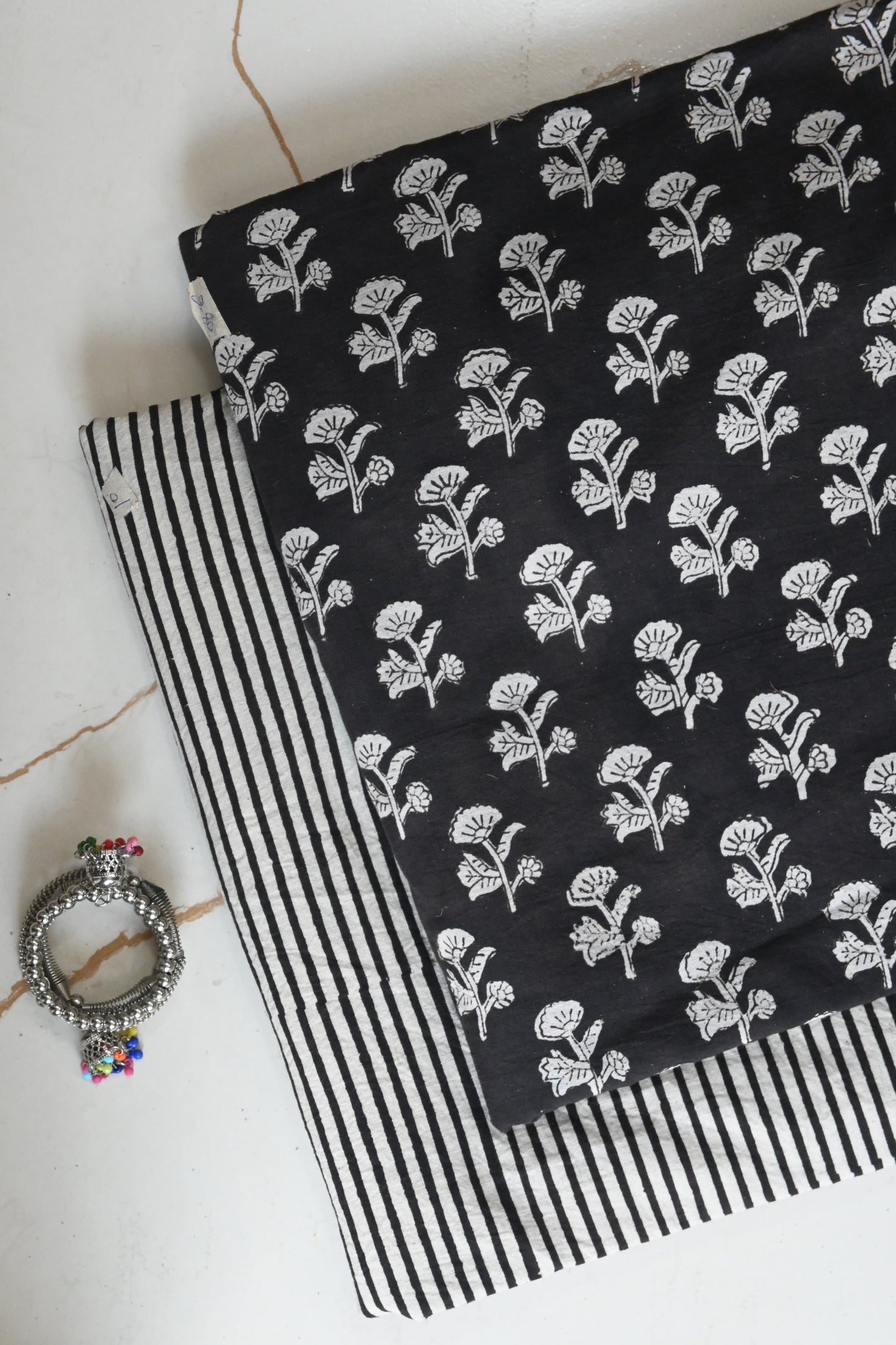 Pure Soft Cotton Handblock Printed 2PC Top-Bottom Suit Set (2.50 Meter Each)