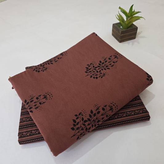 Pure Cotton Handblock Printed 2PC Top-Bottom Suit Set