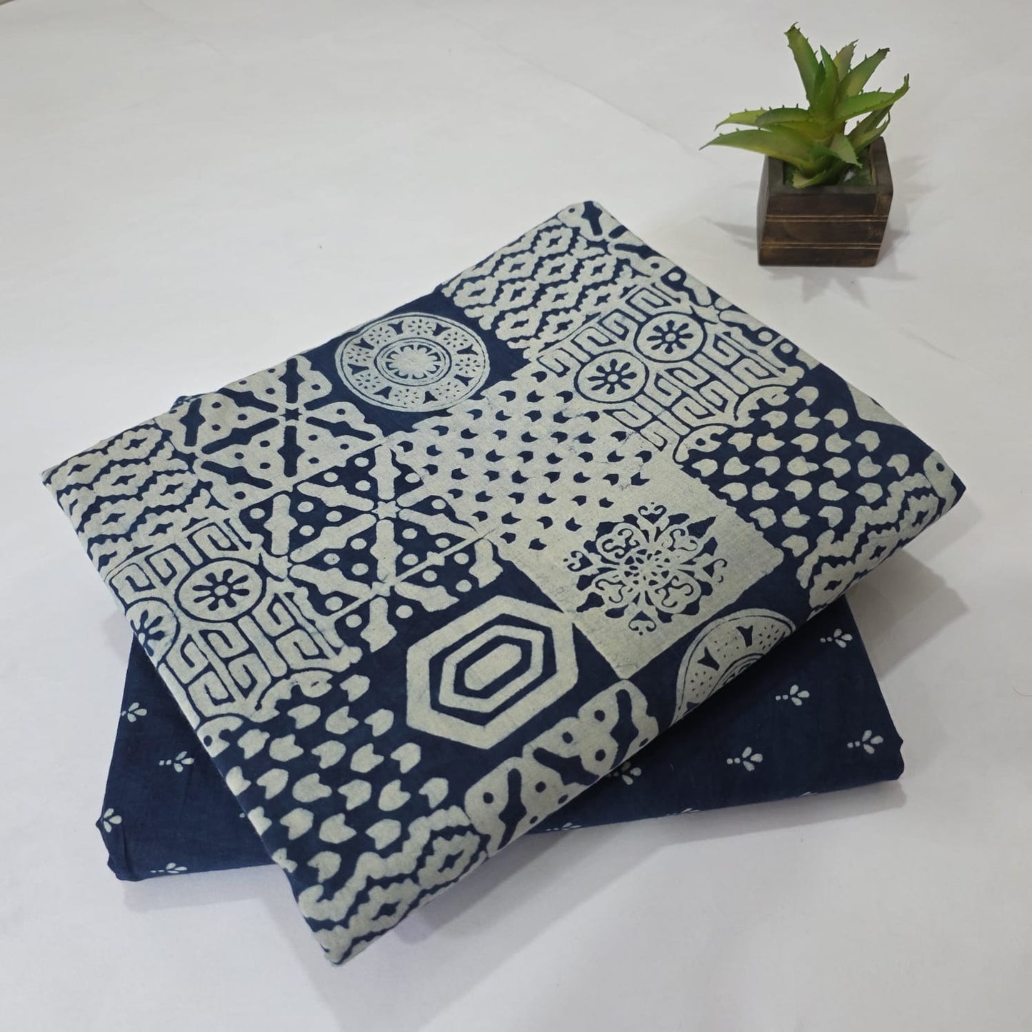 Pure Cotton Handblock Printed 2PC Top-Bottom Suit Set