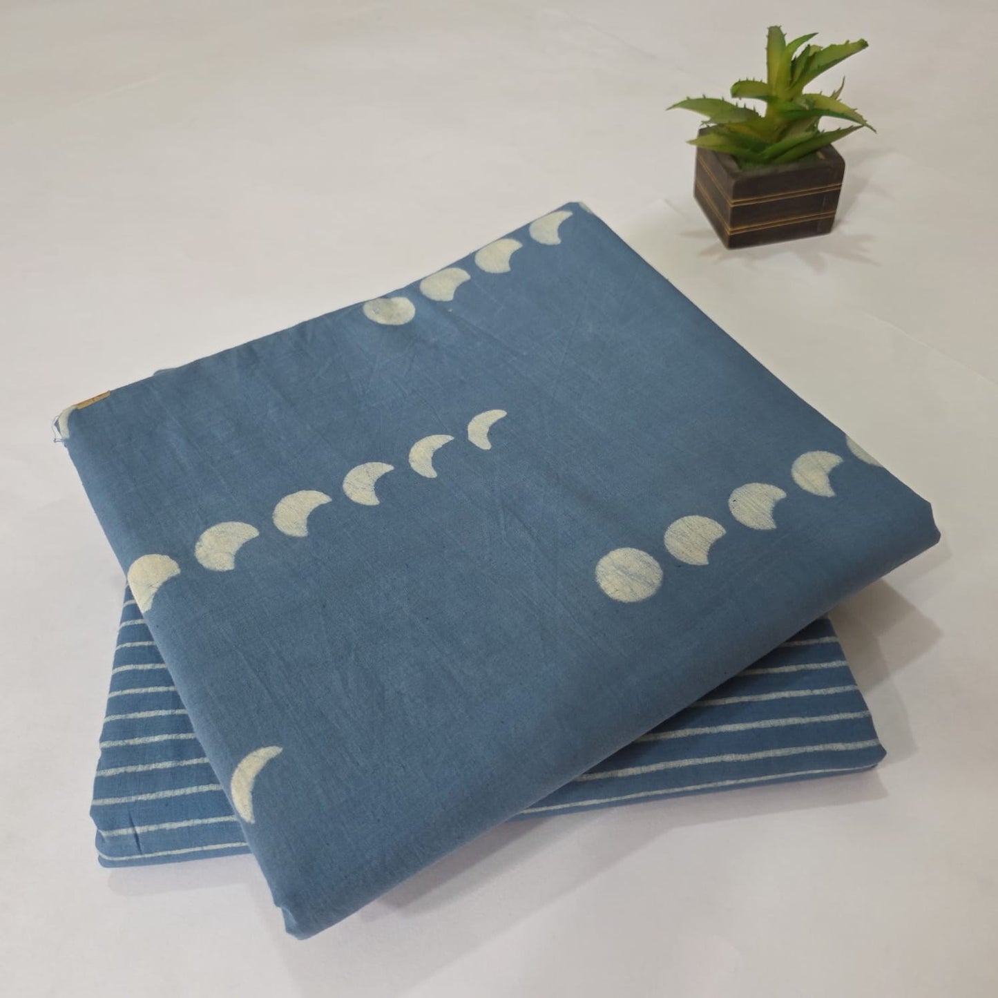 Pure Soft Cotton Handblock Printed 2PC Top-Bottom Suit Set