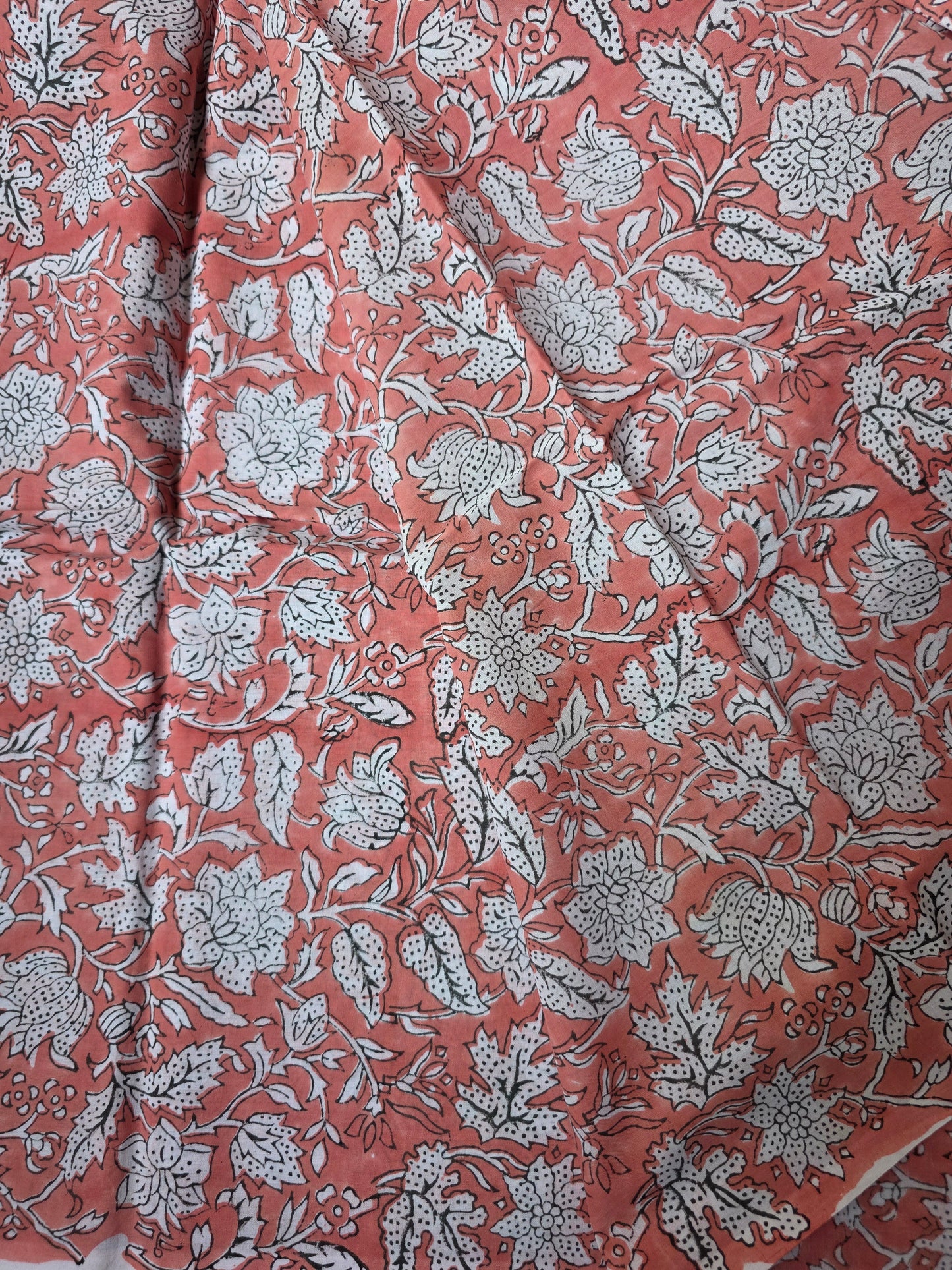Pure Soft Cotton Handblock Printed Fabric