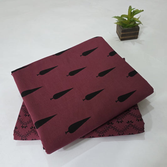 Pure Soft Cotton Handblock Printed 2PC Top-Bottom Suit Set