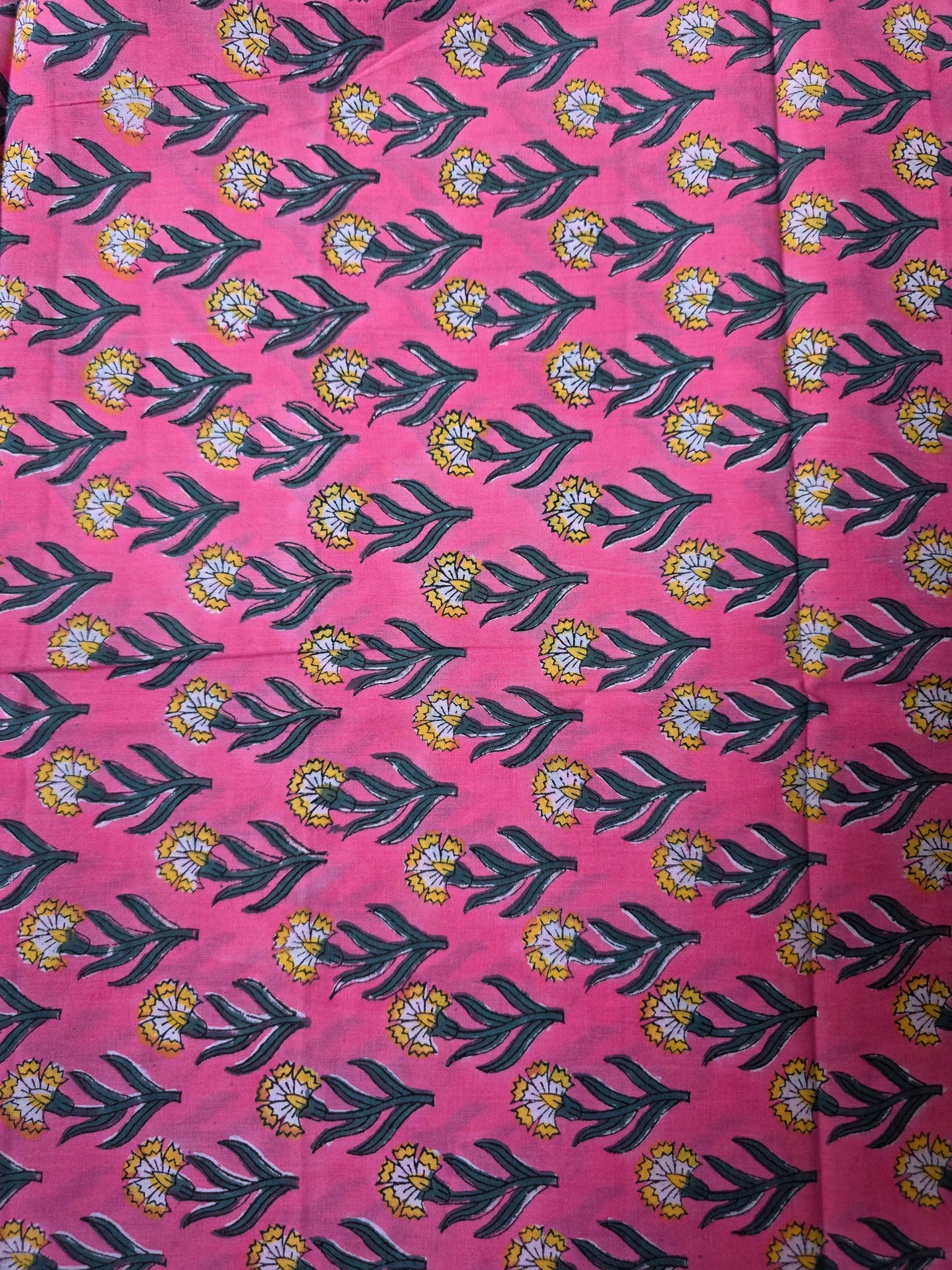 Pure Soft Cotton Handblock Printed Fabric