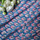 Pure Soft Mulmul Cotton Handblock Printed Fabric