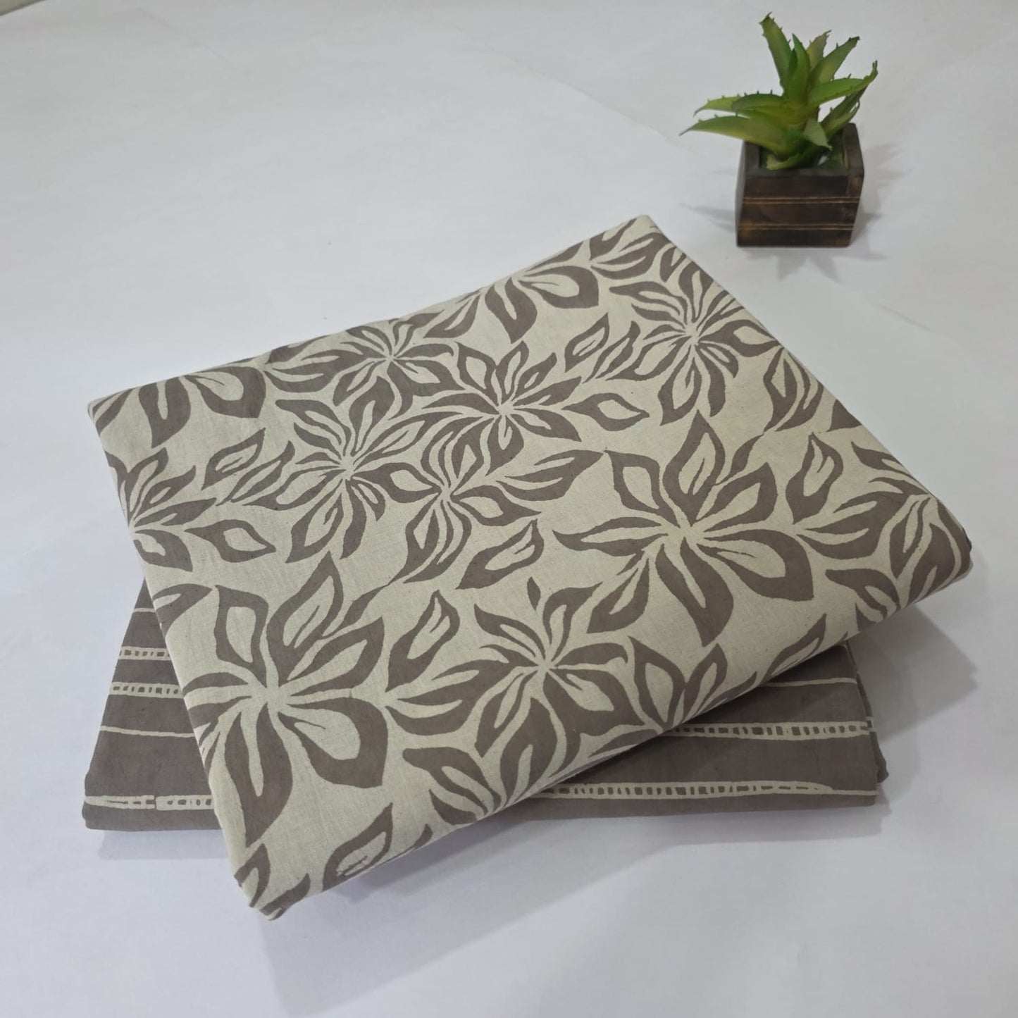 Pure Cotton Handblock Printed 2PC Top-Bottom Suit Set