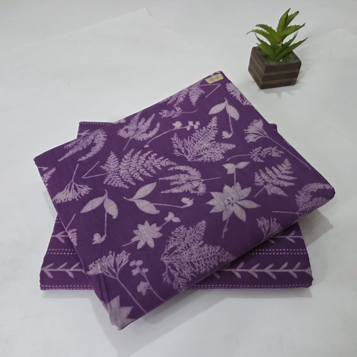Pure Soft Cotton Handblock Printed 2PC Top-Bottom Suit Set